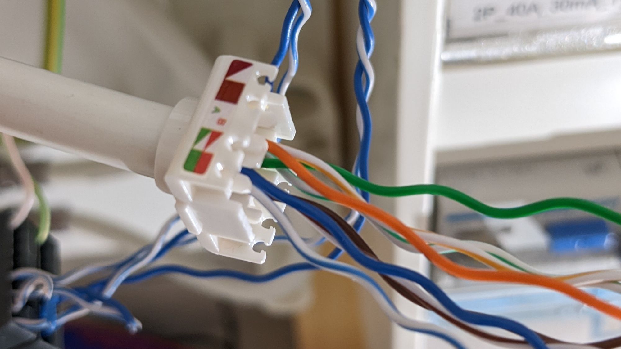 Raccordement des prises RJ45 à la box