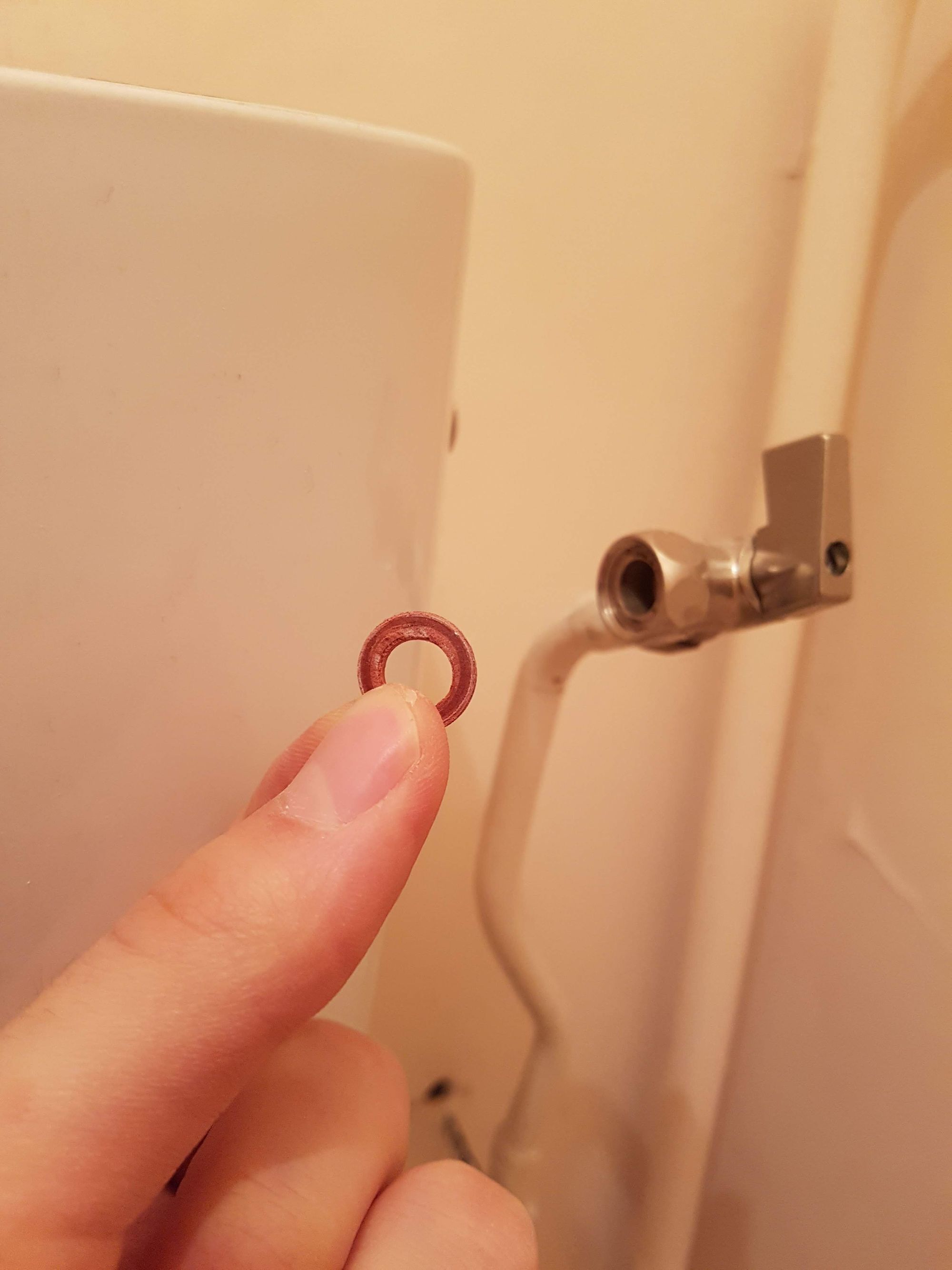 Joint d'arrivée d'eau vétuste